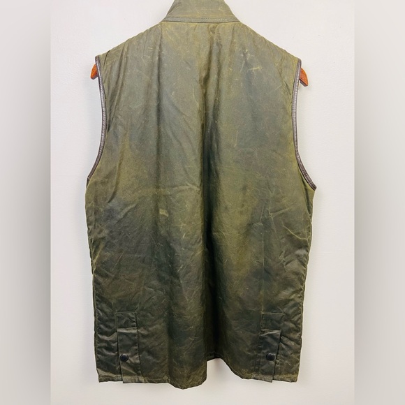 Barbour Vintage Westmorland Waxed Hunting Gilet Vest | Size M - Picture 11 of 16